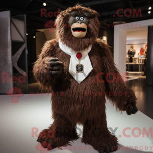 Mascot character of a Brown...