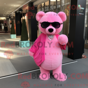 Mascot character of a Pink...