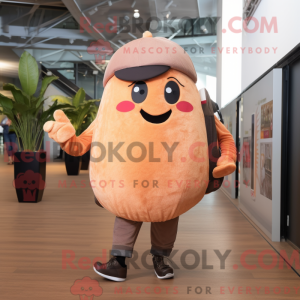 Mascot character of a Brown...