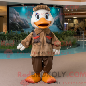 Mascot character of a Brown...