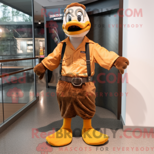 Mascot character of a Brown...
