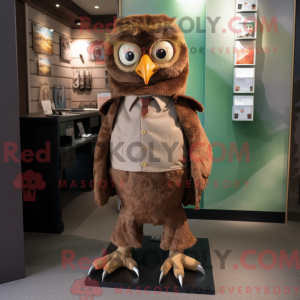Mascot character of a Brown...
