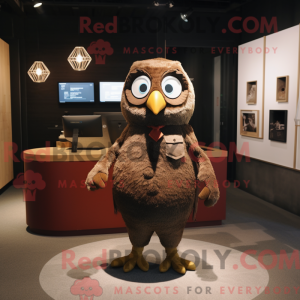 Mascot character of a Brown...
