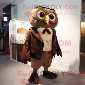 Mascot character of a Brown...