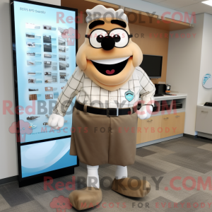Mascot character of a Tan...