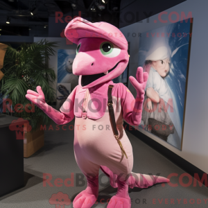 Mascot character of a Pink...