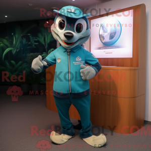 Mascot character of a Teal...