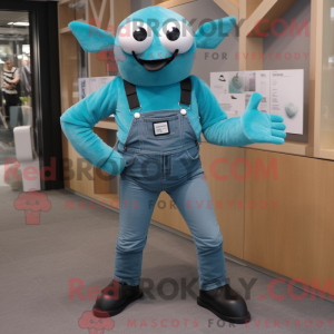 Mascot character of a Teal...