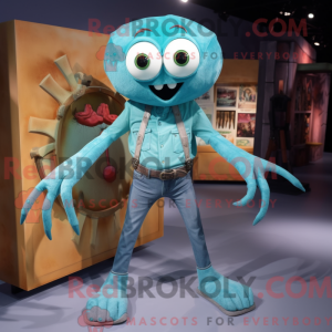 Mascot character of a Teal...