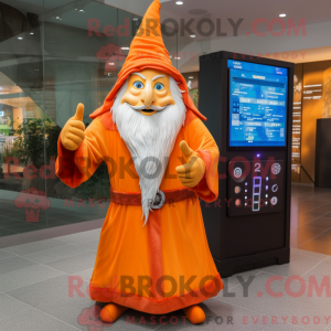 Postava maskota oranžového...