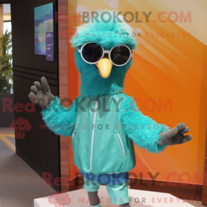 Mascot character of a Teal...