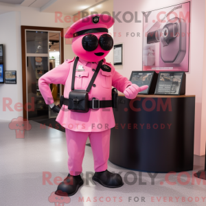 Mascot character of a Pink...