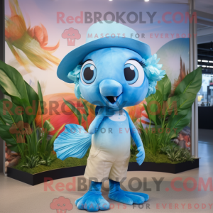 Maskot postava Sky Blue...