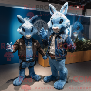 Mascot character of a Blue...