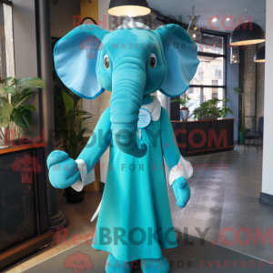 Mascot character of a Cyan...