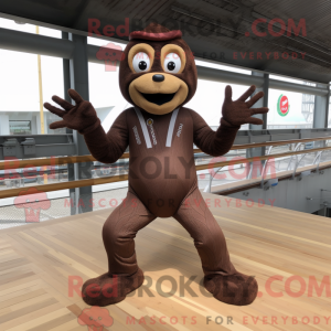 Mascot character of a Brown...