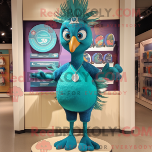 Mascot character of a Teal...