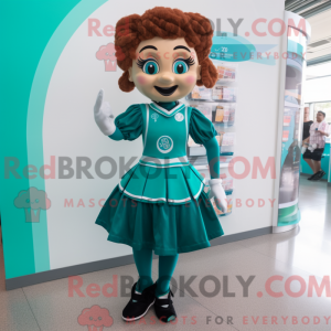 Mascot character of a Teal...