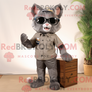 Mascot character of a Gray...