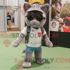 Mascot character of a Gray...