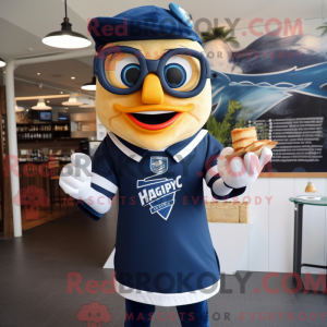 Mascot character of a Navy...