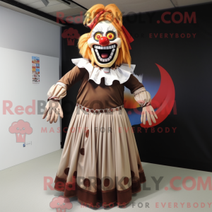 Mascot character of a Brown...