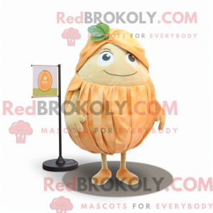 Mascot character of a Beige...