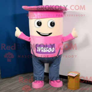 Mascot character of a Pink...
