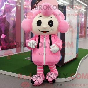 Mascot character of a Pink...