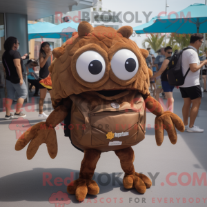 Mascot character of a Brown...