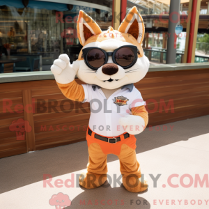 Maskotki av en Peach Bobcat...