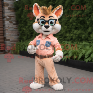 Maskotfigur af en Peach...