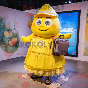 Maskot postava citronu...