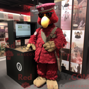Maskotkarakter av en Maroon...