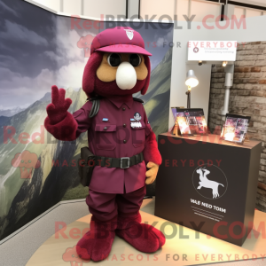 Maskottchen eines Maroon...