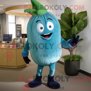 Mascot character of a Teal...
