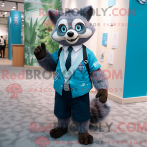 Mascot character of a Cyan...