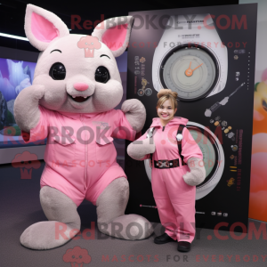 Mascot character of a Pink...