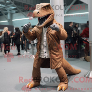 Mascot character of a Brown...