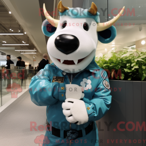 Mascot character of a Cyan...