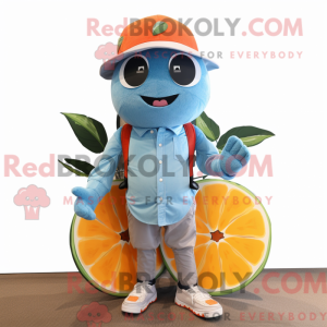 Mascot character of a Cyan...