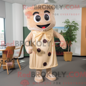 Mascot character of a Beige...