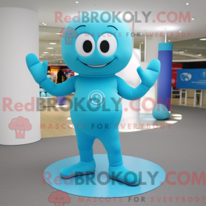 Mascot character of a Cyan...