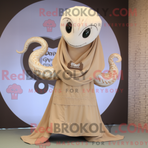 Mascot character of a Beige...