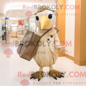 Mascot character of a Beige...