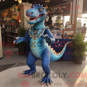 Mascot character of a Blue...