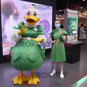 Mascot character of a Green...