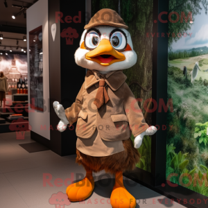 Mascot character of a Brown...