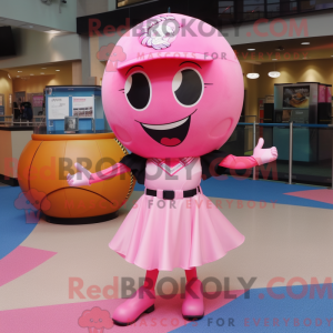 Mascot character of a Pink...