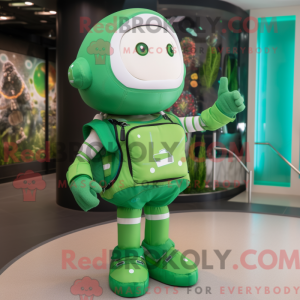 Mascot character of a Green...